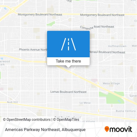 Americas Parkway Northeast map