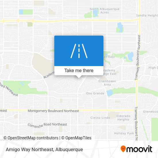 Amigo Way Northeast map