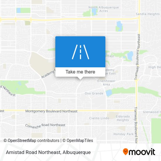 Mapa de Amistad Road Northeast