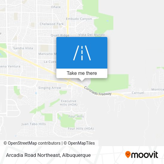 Arcadia Road Northeast map