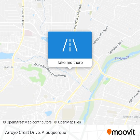Arroyo Crest Drive map