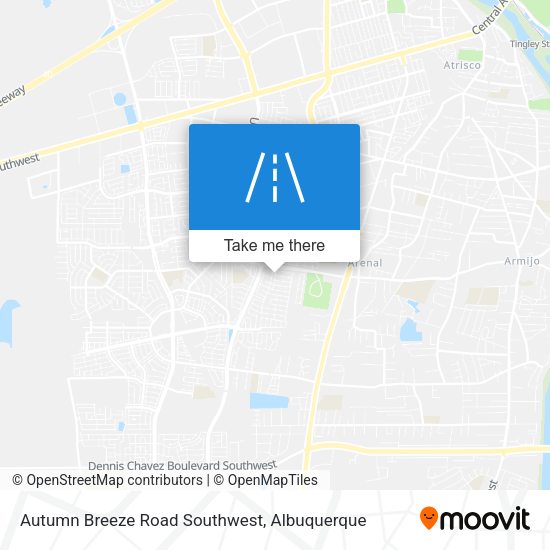 Autumn Breeze Road Southwest map