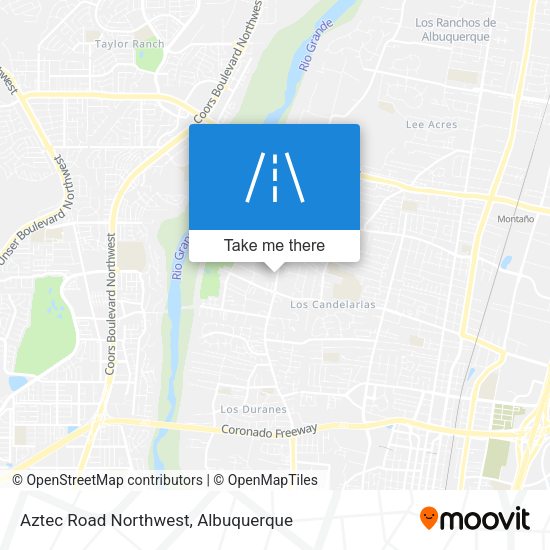 Aztec Road Northwest map