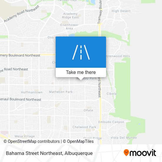 Mapa de Bahama Street Northeast
