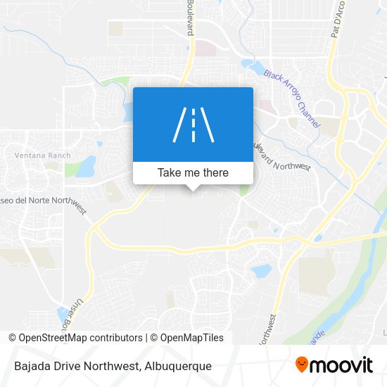 Bajada Drive Northwest map