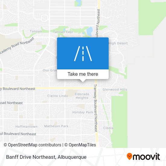 Banff Drive Northeast map