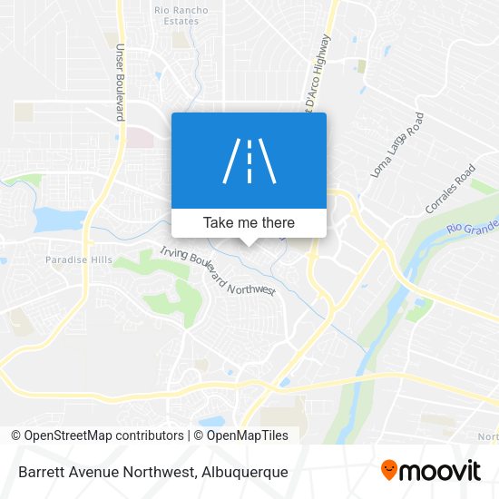Barrett Avenue Northwest map