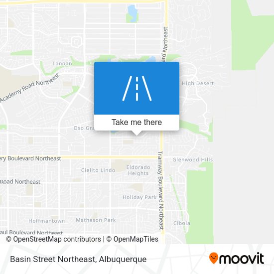 Mapa de Basin Street Northeast