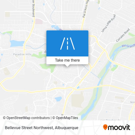 Mapa de Bellevue Street Northwest