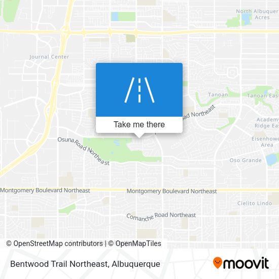 Bentwood Trail Northeast map