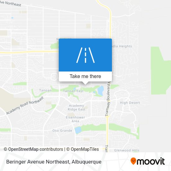 Beringer Avenue Northeast map