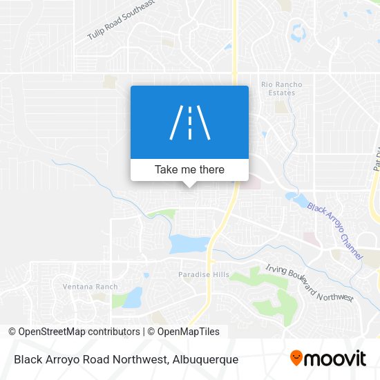 Black Arroyo Road Northwest map