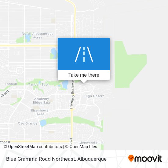 Blue Gramma Road Northeast map