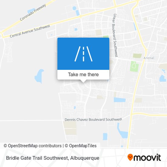 Mapa de Bridle Gate Trail Southwest