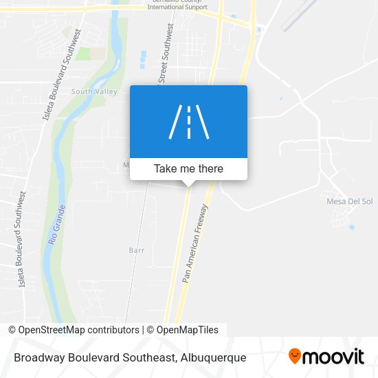 Broadway Boulevard Southeast map