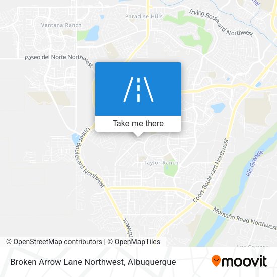 Mapa de Broken Arrow Lane Northwest