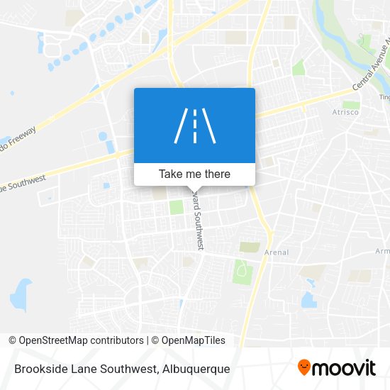 Brookside Lane Southwest map