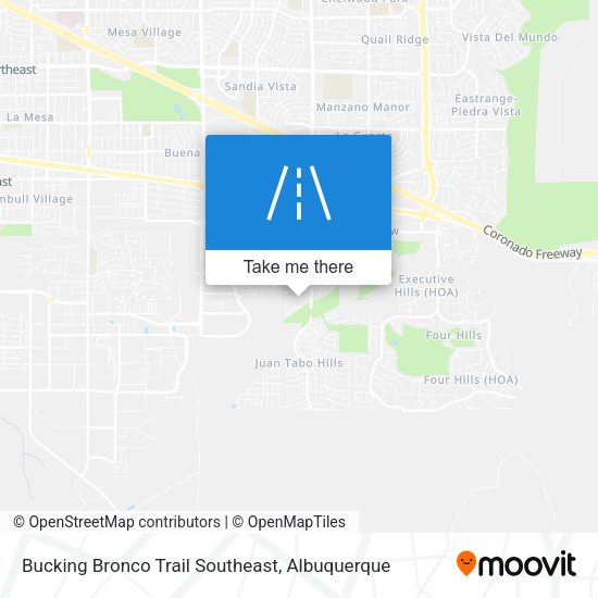 Bucking Bronco Trail Southeast map