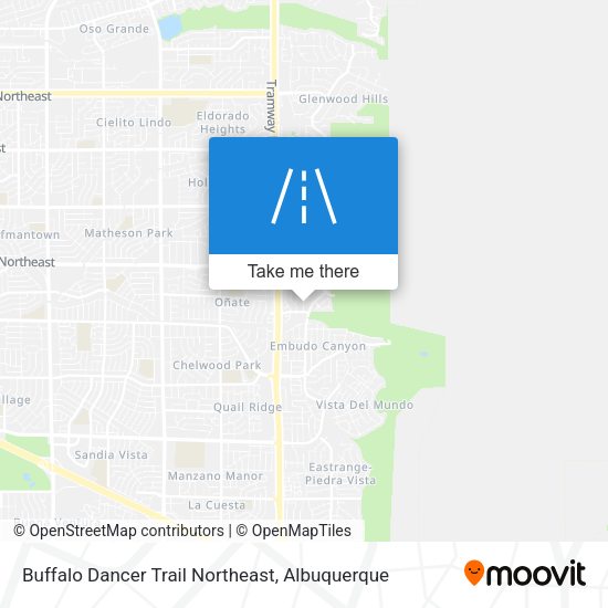 Buffalo Dancer Trail Northeast map