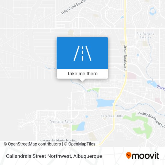Callandrais Street Northwest map