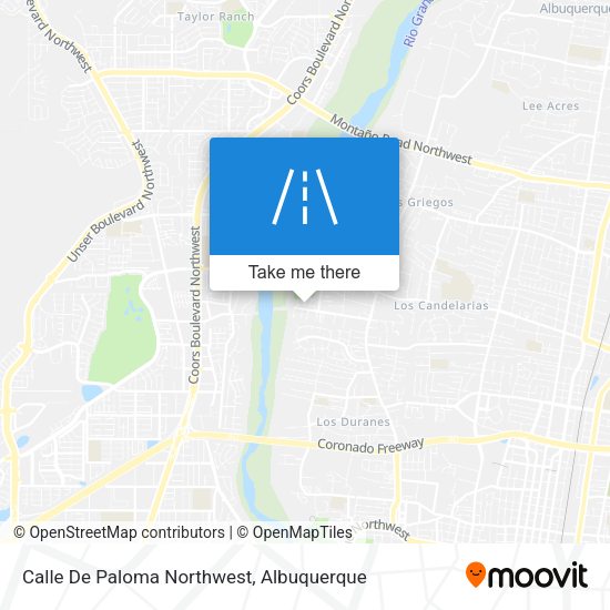 Calle De Paloma Northwest map