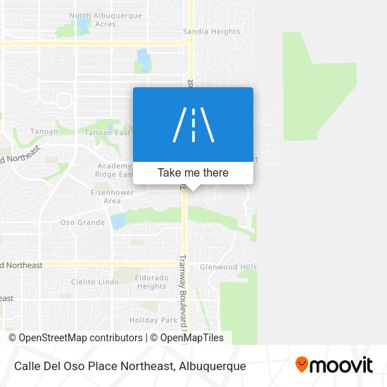 Calle Del Oso Place Northeast map