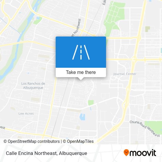 Calle Encina Northeast map