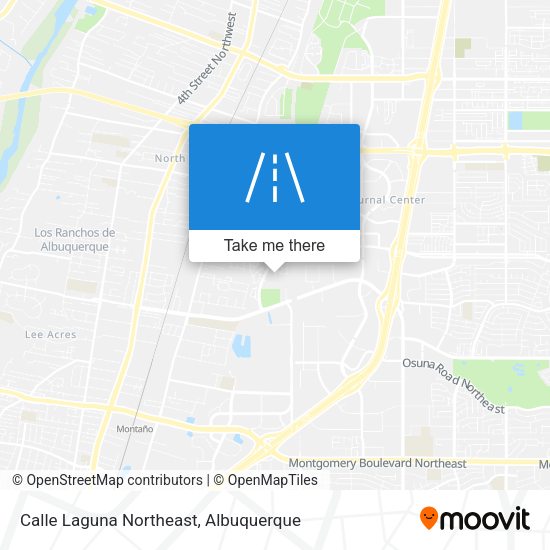 Calle Laguna Northeast map