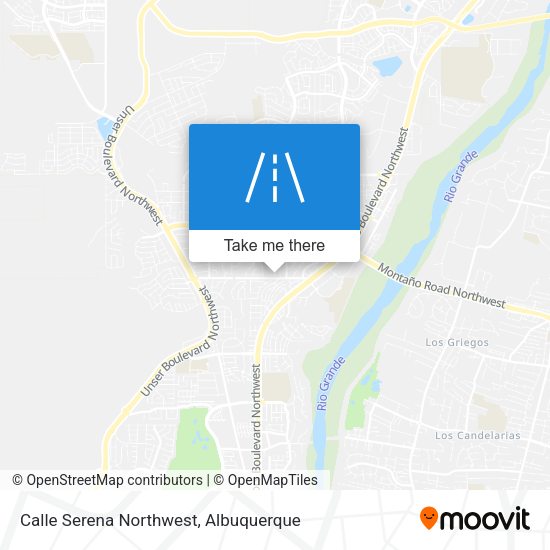 Calle Serena Northwest map