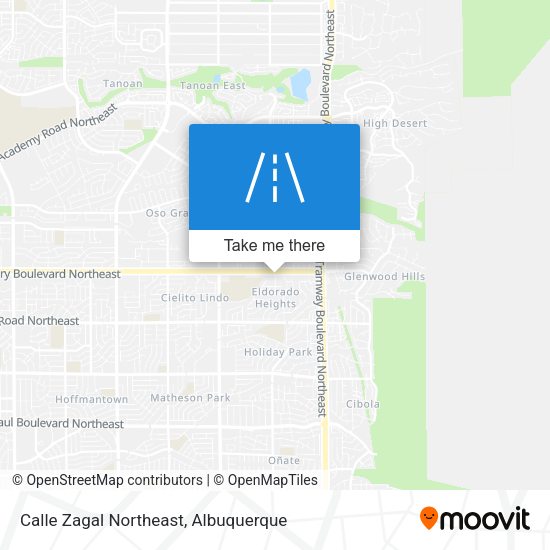 Calle Zagal Northeast map