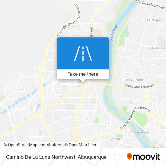 Camino De La Luna Northwest map