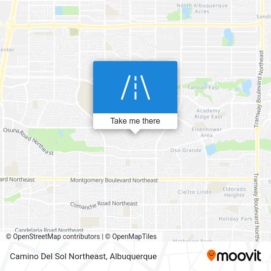 Camino Del Sol Northeast map