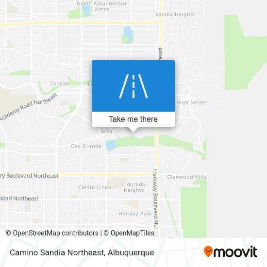 Camino Sandia Northeast map