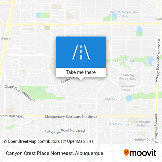 Canyon Crest Place Northeast map