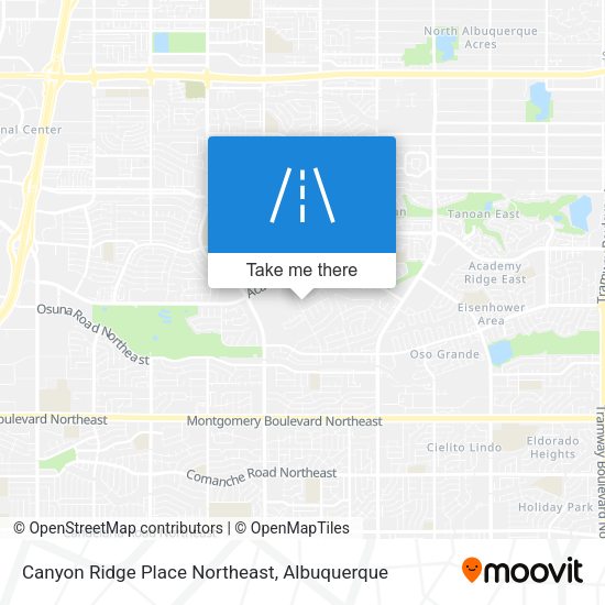 Mapa de Canyon Ridge Place Northeast