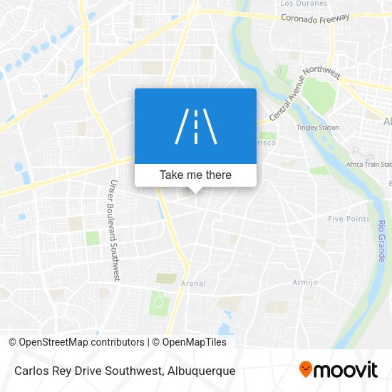 Carlos Rey Drive Southwest map