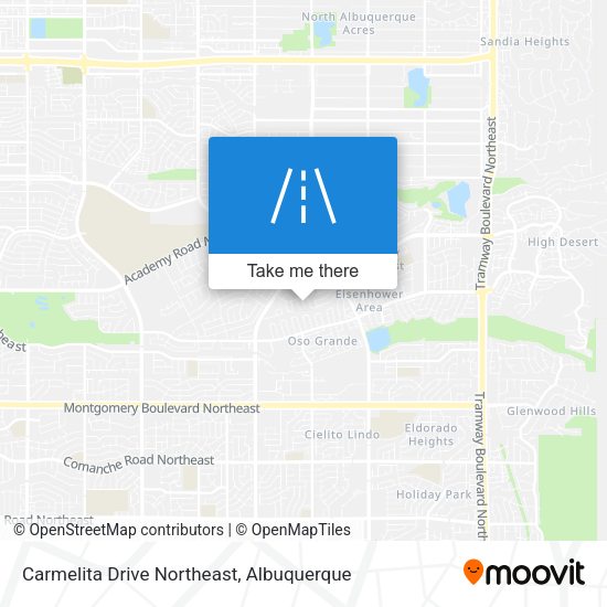 Carmelita Drive Northeast map