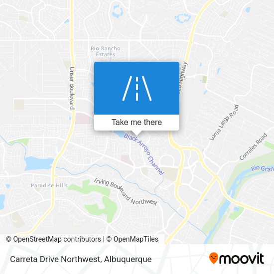Carreta Drive Northwest map
