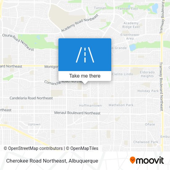 Cherokee Road Northeast map