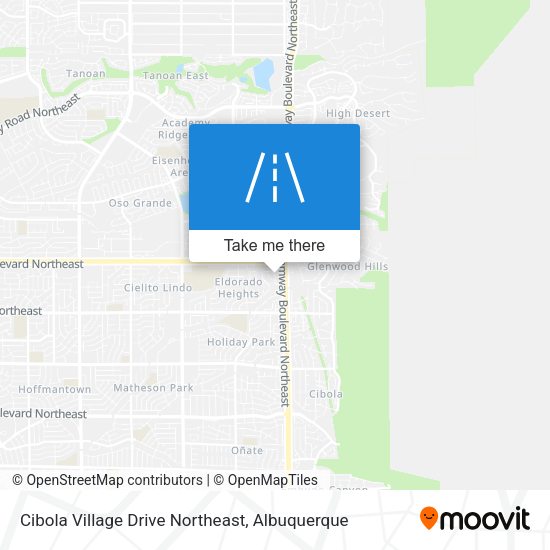 Cibola Village Drive Northeast map