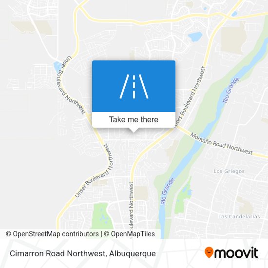 Cimarron Road Northwest map
