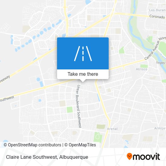 Claire Lane Southwest map