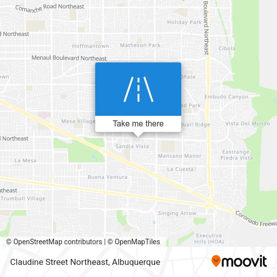 Mapa de Claudine Street Northeast