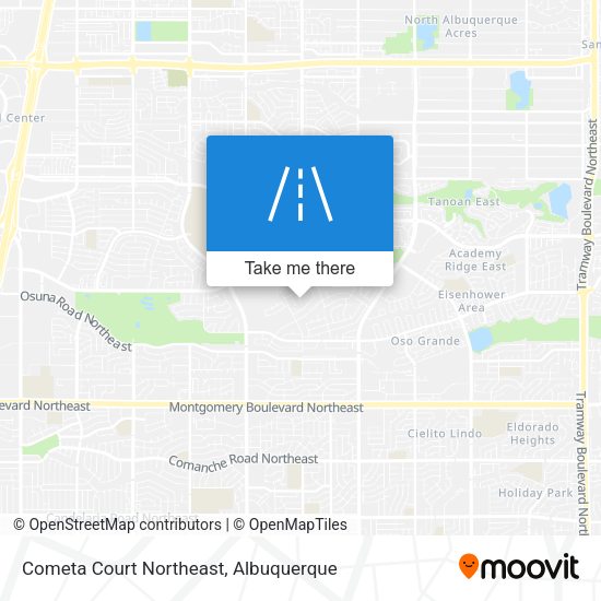 Cometa Court Northeast map