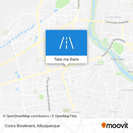 Coors Boulevard map
