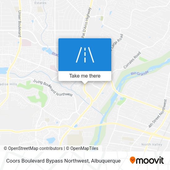 Coors Boulevard Bypass Northwest map
