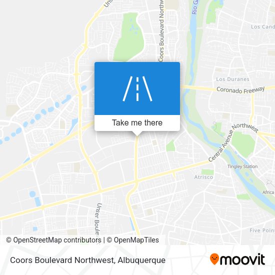 Mapa de Coors Boulevard Northwest