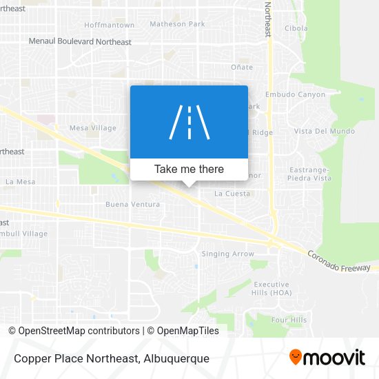 Mapa de Copper Place Northeast