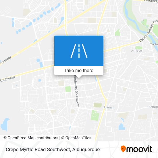 Crepe Myrtle Road Southwest map