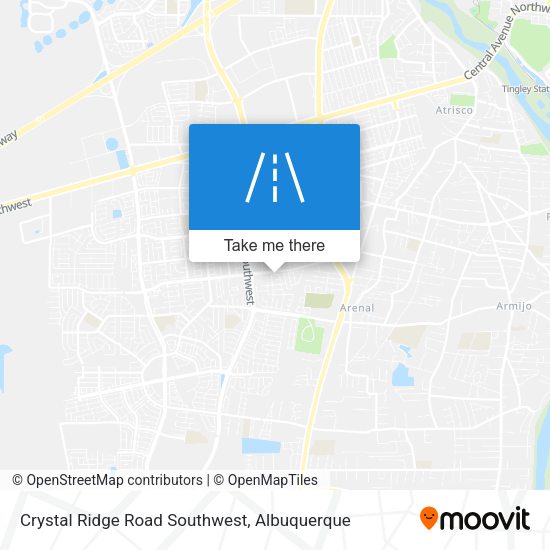 Crystal Ridge Road Southwest map